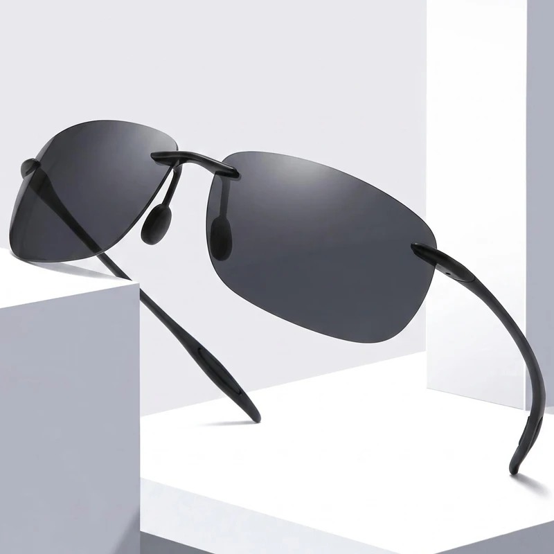 Outdoor Sport Glasses - แว่นกันแดดโพลาไรซ์ TR90 รุ่นใหม่สำหรับผู้ชายและผู้หญิง ไร้กรอบ เหมาะสำหรับขับรถ ตกปลา