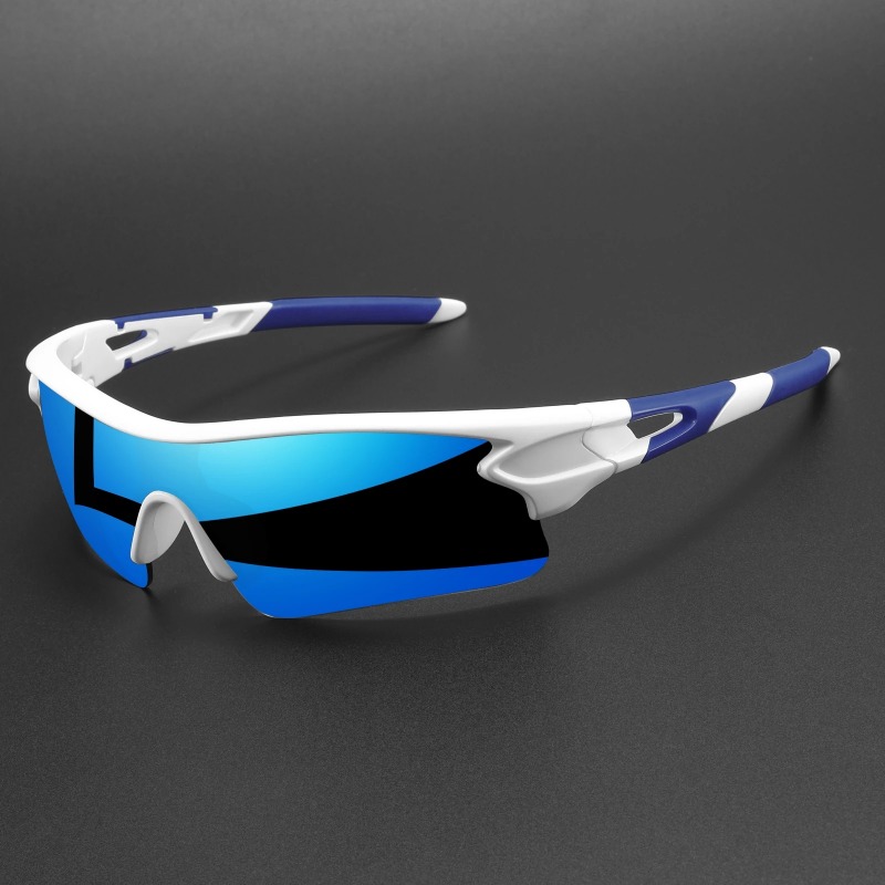 Outdoor Sport Glasses - แว่นกันแดดกีฬาแบบโพลาไรซ์สำหรับทุกเพศ ป้องกันรังสียูวี 400 ป้องกันลม เหมาะสำหรับปั่นจักรยาน วิ่ง