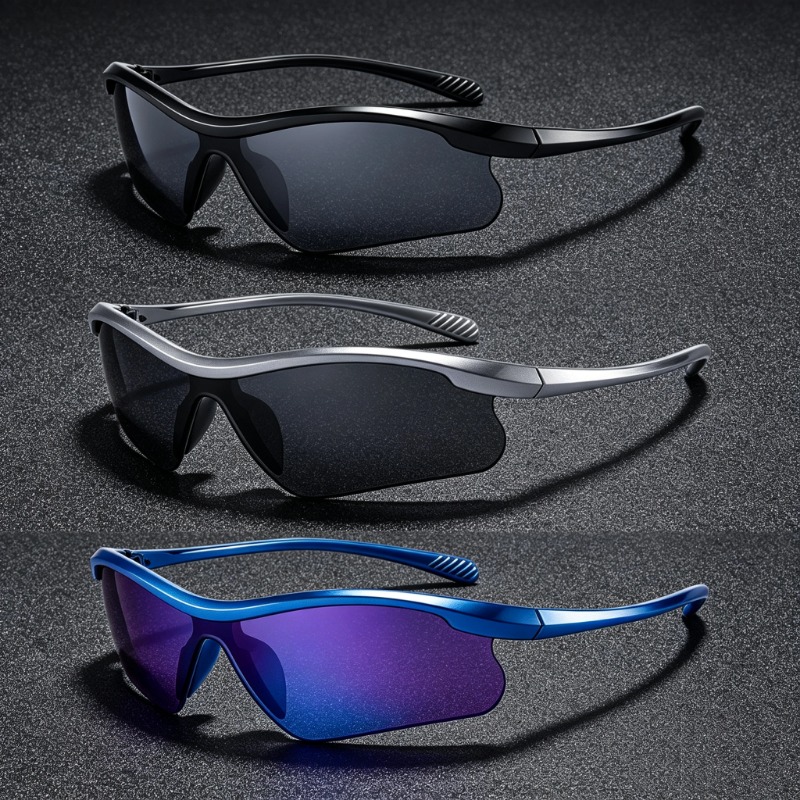Outdoor Sport Glasses - แว่นกันแดด Y2K แบบครึ่งกรอบรุ่นใหม่ เลนส์ไล่เฉดสี ดีไซน์เฉพาะตัว สำหรับปีนเขา