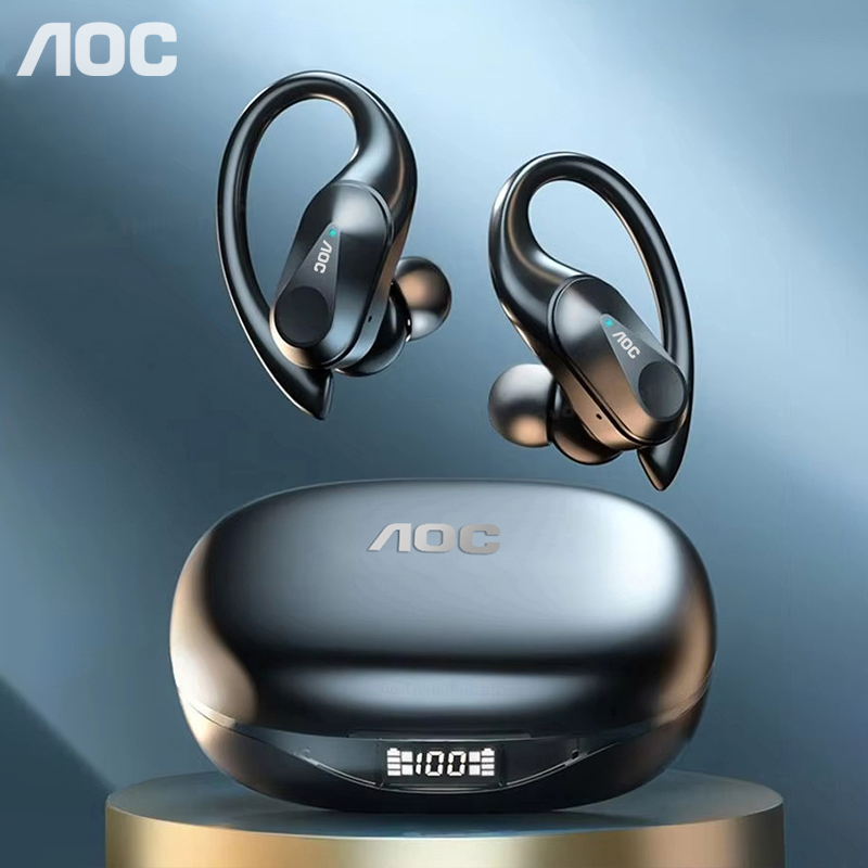 Outdoor Sport Is - ช้อยส์ AOC ชุดหูฟังกีฬาไร้สายบลูทูธ 6.0 หูฟังกันน้ำ LED
