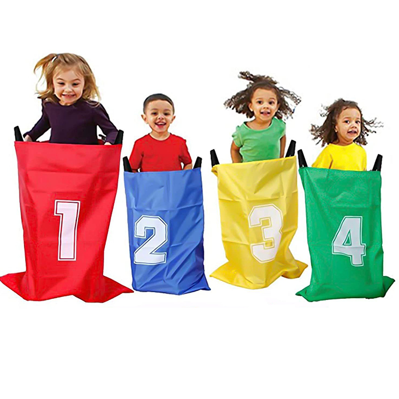 Outdoor Sport Activities For Kids - ถุงกระสอบของเล่นสำหรับแข่งกลางแจ้ง4ชิ้น/เซ็ตกิจกรรมของโรงเรียนพ่อแม่-ลูกการฝึกกีฬาแบบโต้ตอบสำหรับงานเลี้ยงเกมกีฬาสำหรับเด็กของขวัญ