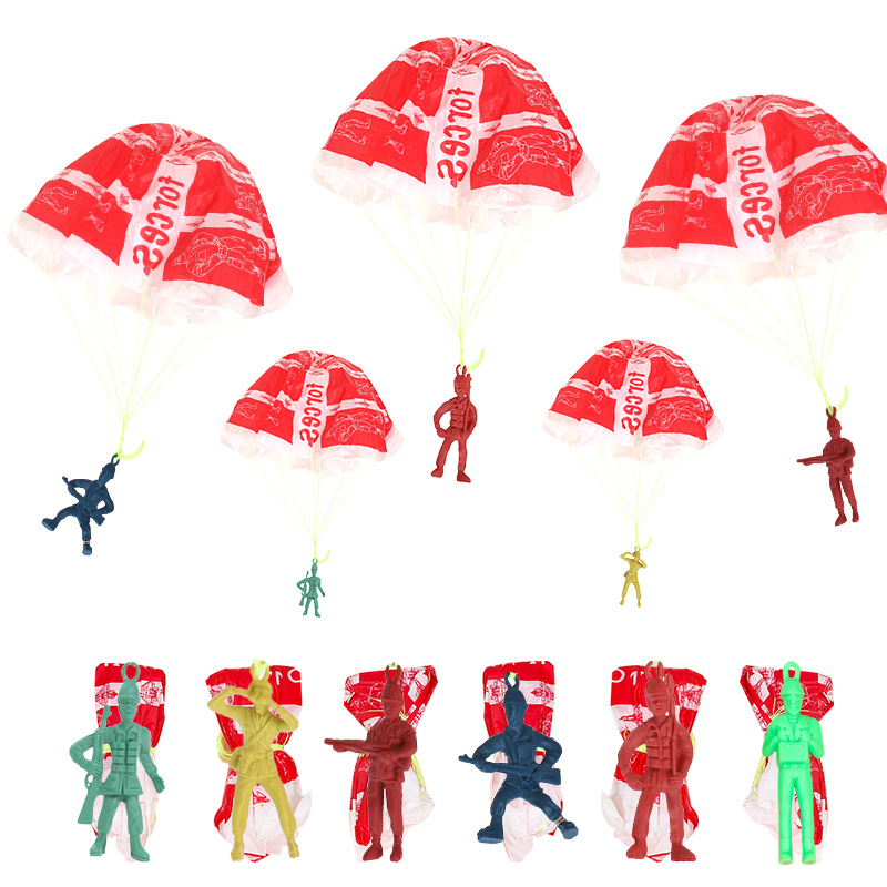 Outdoor Sport Games For Kids - 10pcs พลาสติก Ejecting ร่มชูชีพของเล่นกลางแจ้งทหารมือโยนร่มชูชีพของเล่นสําหรับของขวัญเด็กความแปลกใหม่กีฬาเกม