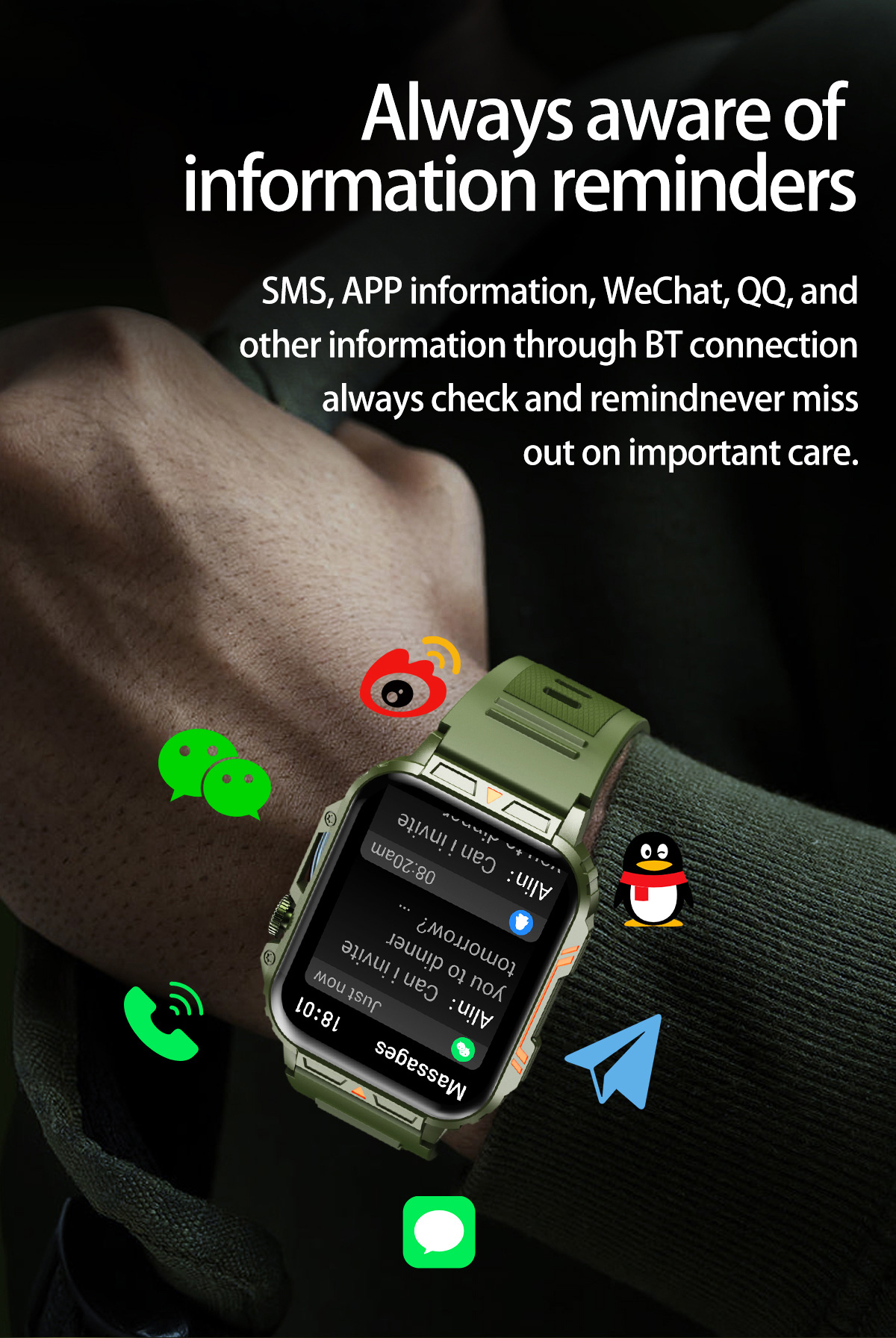 1.91สมาร์ทวอทช์สำหรับผู้ชาย, ส - Outdoor Sport Smart Watch บทวิจารณ์และราคา