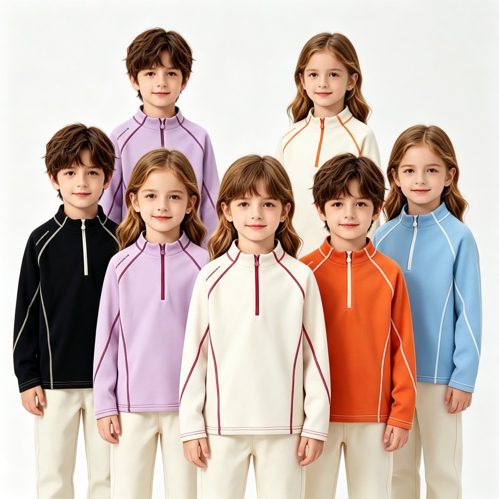 เสื้อสเวตเชิ้ตฟลีซแบบซิปครึ่งต - Outdoor Sport Activities For Kids บทวิจารณ์และราคา