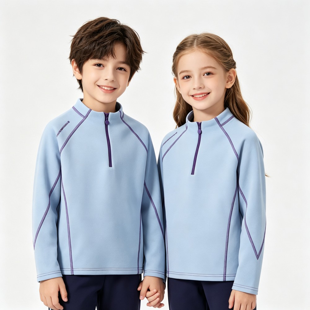 เสื้อสเวตเชิ้ตฟลีซแบบซิปครึ่งต - Outdoor Sport Activities For Kids บทวิจารณ์และราคา