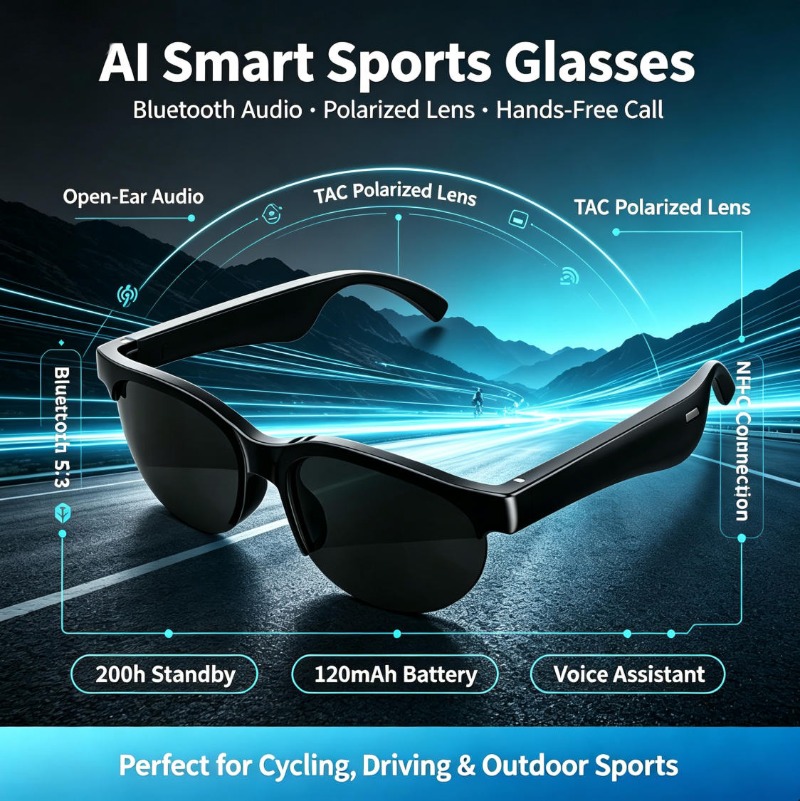 แว่นตากีฬาอัจฉริยะ ระบบเสียงแบ - Outdoor Sport Glasses บทวิจารณ์และราคา