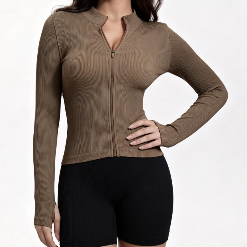 เสื้อโยคะแขนยาวมีซิปสำหรับผู้ห - Outdoor Sportswear บทวิจารณ์และราคา