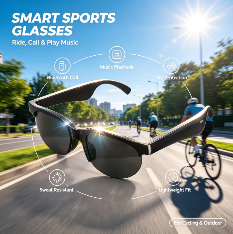 แว่นตากันแดดอัจฉริยะพร้อมระบบเ - Outdoor Sport Glasses บทวิจารณ์และราคา