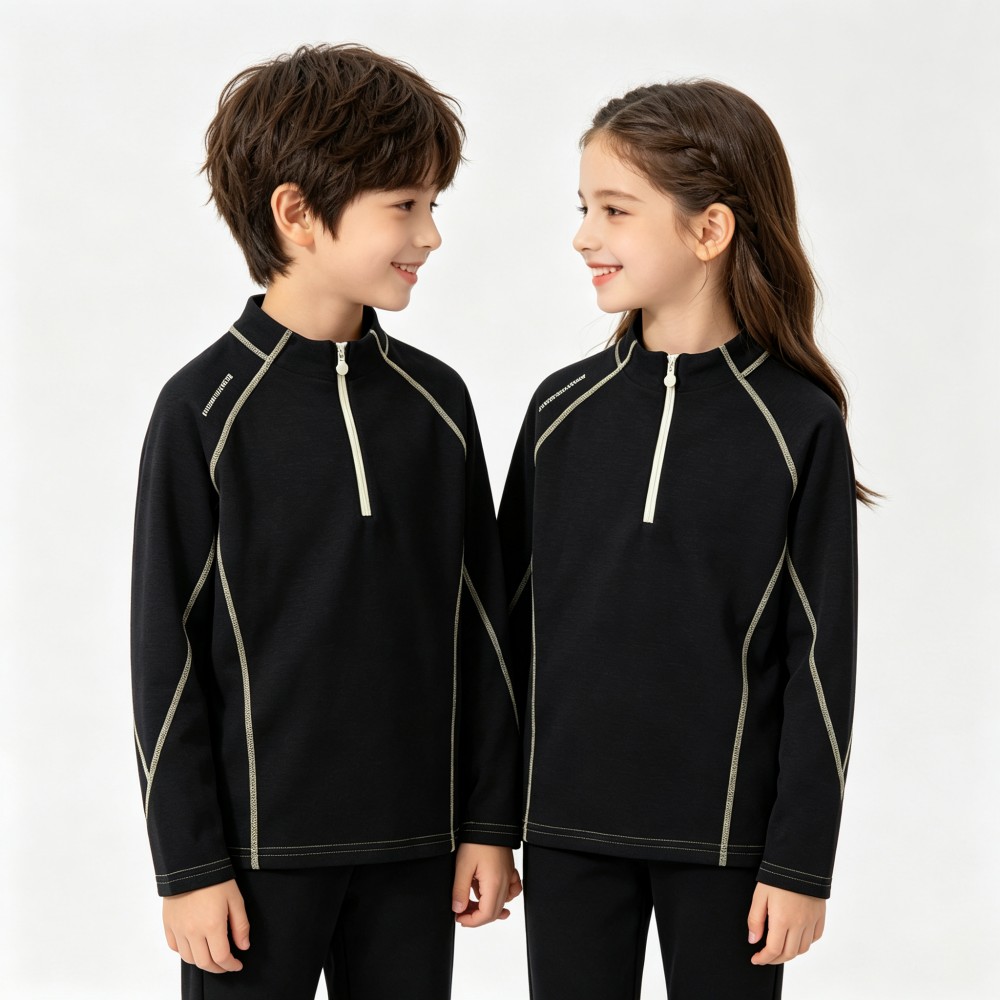 เสื้อสเวตเตอร์เด็กแบบมีซิปครึ่ - Outdoor Sport Activities For Kids บทวิจารณ์และราคา